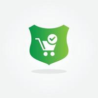 security protection money shopping or payment mobile banking line and fill icon vector