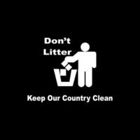 Keep our Country Clean icon vector