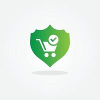 security protection money shopping or payment mobile banking line and fill icon vector