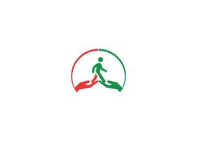 walking man modern logo design vector icon template