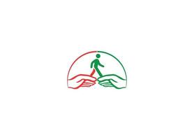 walking man modern logo design vector icon template