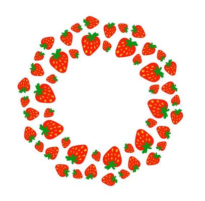 Wedding wreath with strawberry