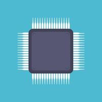 icono de chip, icono de microchip. vector