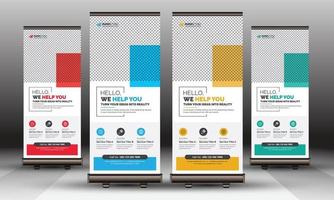 Modern Elegant Corporate Business Roll Up Banner Template Minimal Design, Creative Professional X Banner Standee for Commercial and Multipurpose Use vector