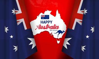 Australia Day Background Design. 26th of January. Vector Illustration