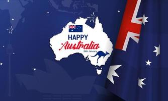 Australia day flat design. Vector illustration