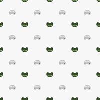 Frog pattern seamless in freehand style. Head predator on colorful background. Vector illustration for textile.