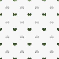 Frog pattern seamless in freehand style. Head predator on colorful background. Vector illustration for textile.