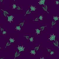 Flower cute seamless pattern. Hand drawn field background. vector