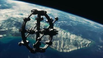 nave espacial orbitando los elementos terrestres de esta imagen proporcionada por la nasa video