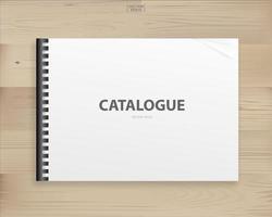 Book binder with empty cover for background on wood. Vector. vector