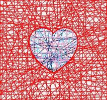 Signo de corazón abstracto y símbolo para el fondo del día de San Valentín. forma de corazón para tarjeta decorativa, sitio web, diseño de plantilla, postal, publicidad, aplicación móvil. vector. vector