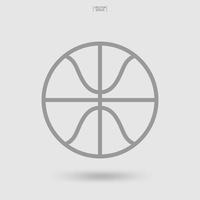 icono de la pelota de baloncesto. símbolo y signo de pelota deportiva. vector. vector