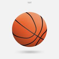 pelota de baloncesto sobre fondo blanco. ilustración vectorial vector