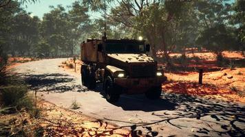 convoy armored vehicle on the road video