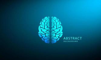 Abstract brain technology, futuristic, energy technology concept. stripes lines with blue light, speed and motion blur over dark blue background. vector