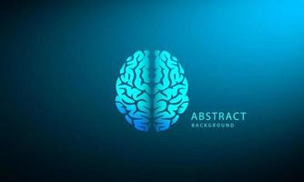 Abstract brain technology, futuristic, energy technology concept. stripes lines with blue light, speed and motion blur over dark blue background. vector