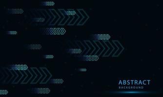 Abstract technology vector background with Hi speed lights dark blue backdrop with Arrow Light out background.