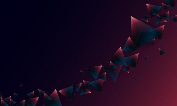 patrón de forma de triángulos de polígono púrpura oscuro abstracto en el fondo. concepto de tecnología digital de diseño vectorial de ilustración. vector