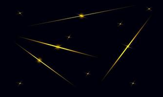 Abstract blue polygon triangles shape pattern background with golden line and lighting effect luxury style. Illustration Vector design digital technology concept.