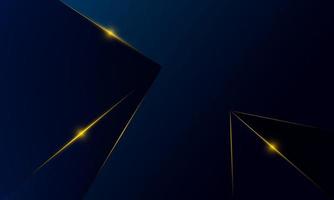 Abstract blue polygon triangles shape pattern background with lighting effect luxury style. Illustration Vector design digital technology concept.
