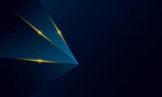 Abstract blue polygon triangles shape pattern background with lighting effect luxury style. Illustration Vector design digital technology concept.