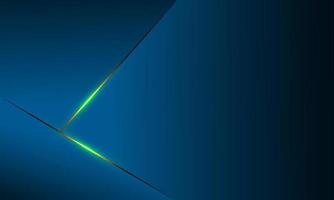 Abstract blue polygon triangles shape pattern background with golden line and lighting effect luxury style. Illustration Vector design digital technology concept.