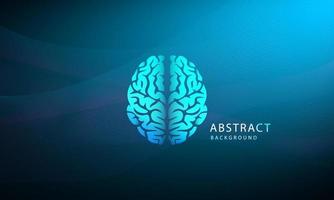 Abstract brain technology, futuristic, energy technology concept. stripes lines with blue light, speed and motion blur over dark blue background. vector