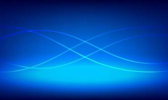 Illustration Vector design digital technology concept. Glowing wavy lines template with Blue background.