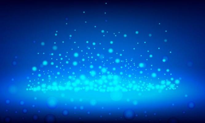 Illustration Vector design digital technology concept. Glowing wavy lines template with Blue background.