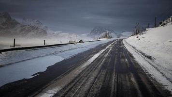 Winter road on Lofoten Islands video