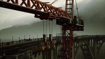 snelwegbrug in aanbouw video