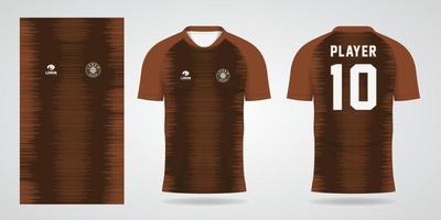 brown sports shirt jersey design template vector