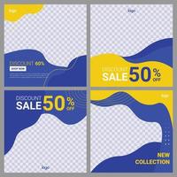 Social Media Post Template. Abstract Background For Advertising and Promotion. vector