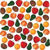 Fruits Background Pattern Design vector