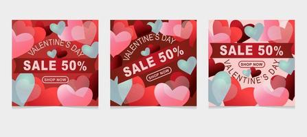 Valentine's Day Sale 50 off Poster or banner vector