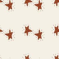 Stars seamless pattern. Hand drawn background space. vector