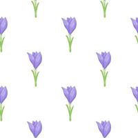Bloom seamless botanic pattern with blue flower shapes ornament. White background. Floral backdrop. vector