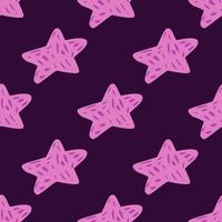 Stars seamless pattern. Hand drawn background celebration. vector