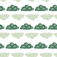 Cute clouds seamless pattern. Stylized children ornament. vector