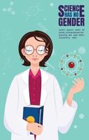 International Women and Girls Day in Science vector