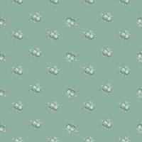 Apples seamless pattern on green background. Vintage botanical wallpaper. vector