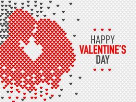Valentines day greeting design with Heart shaped pattern and couple vector