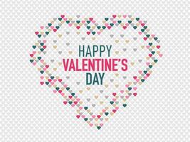 Valentines day greeting design with Heart shaped pattern vector