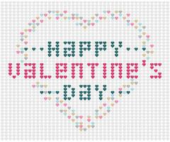 Valentines day greeting design with Heart shaped pattern vector