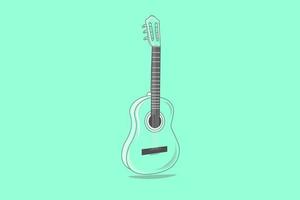 ilustración de vector de guitarra de diseño plano