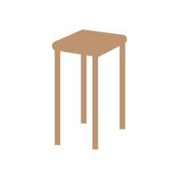 Stool in flat style isolated on white background. vector