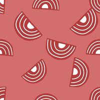 Abstract seamless pattern on pink background. Geometrical shapes for textile design. vector