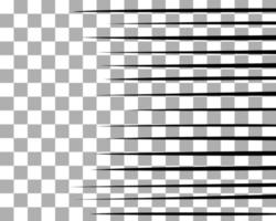 Sketch manga effects on transparent background. Black horizontal right side lines splash texture for comics book. vector