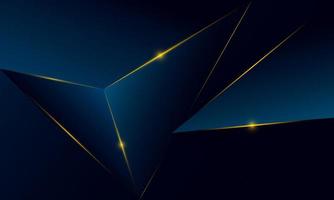 Abstract blue polygon triangles shape pattern background with lighting effect luxury style. Illustration Vector design digital technology concept.